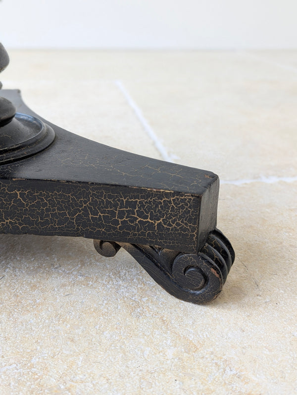 Antique Victorian Japanned Tripod Occasional Table c.1880