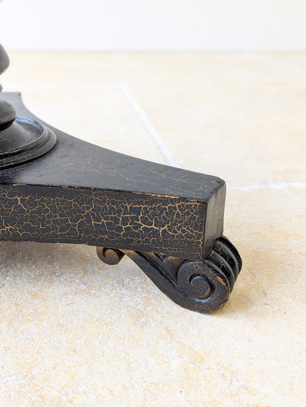 Antique Victorian Japanned Tripod Occasional Table c.1880