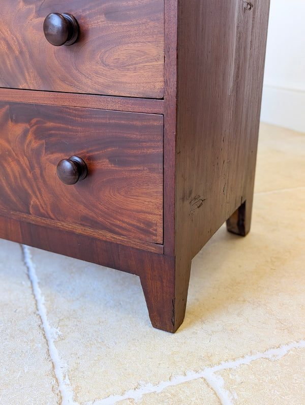 Antique Victorian Mahogany Small Chest of Drawers c.1870