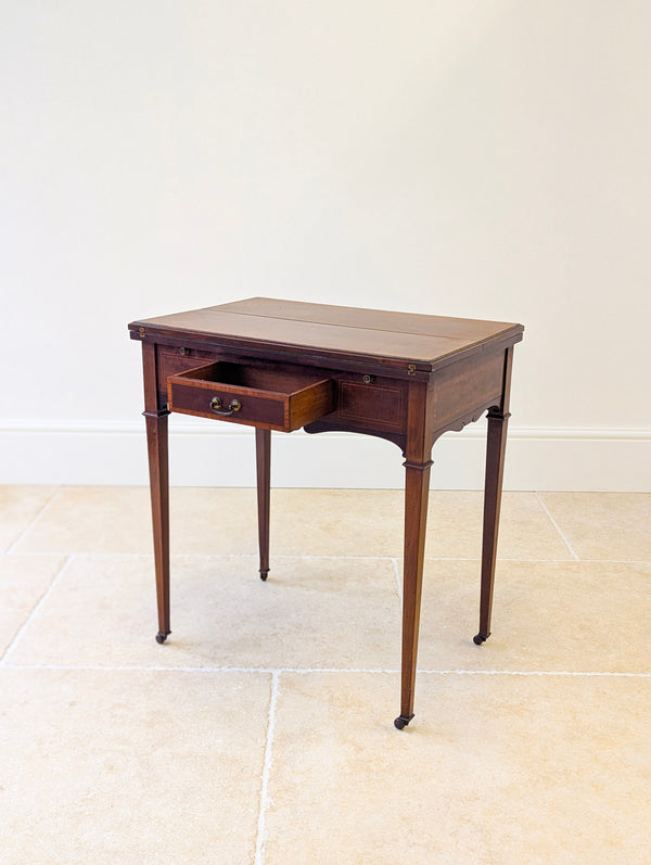 Antique Edwardian Mahogany Chess, Card & Games Table c.1910