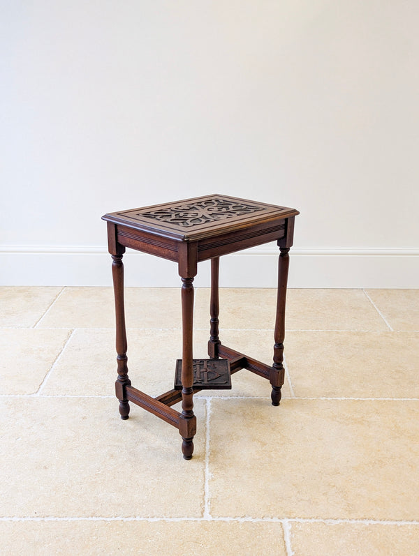 Antique Carved Mahogany Occasional Table c.1900