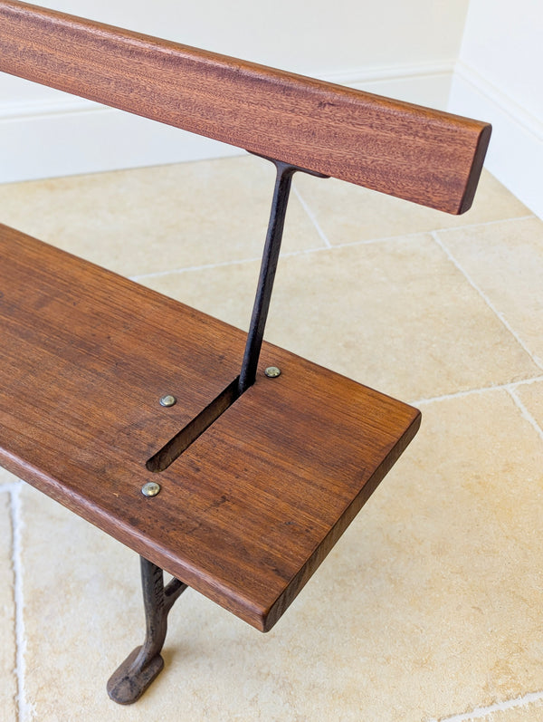 Antique Victorian Reversible Tram Bench by Fisher & Son c.1890