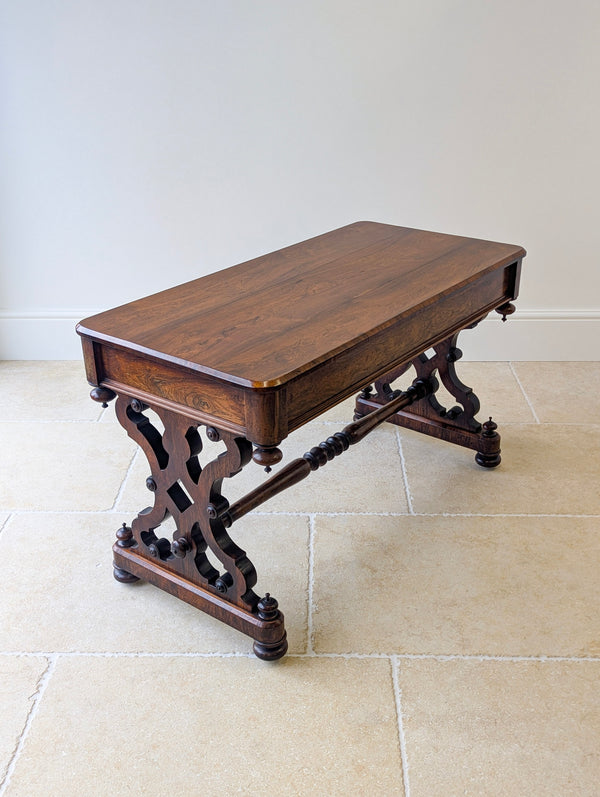Antique Victorian Rosewood Library Table c.1870