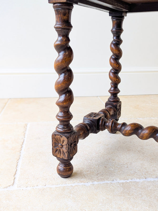 Antique Victorian Carved Oak Library Table c.1890