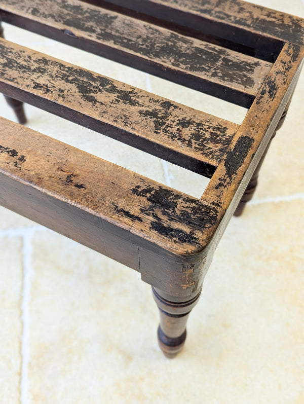 Antique Victorian Beech Luggage Stand by Brown & Lamont c.1870