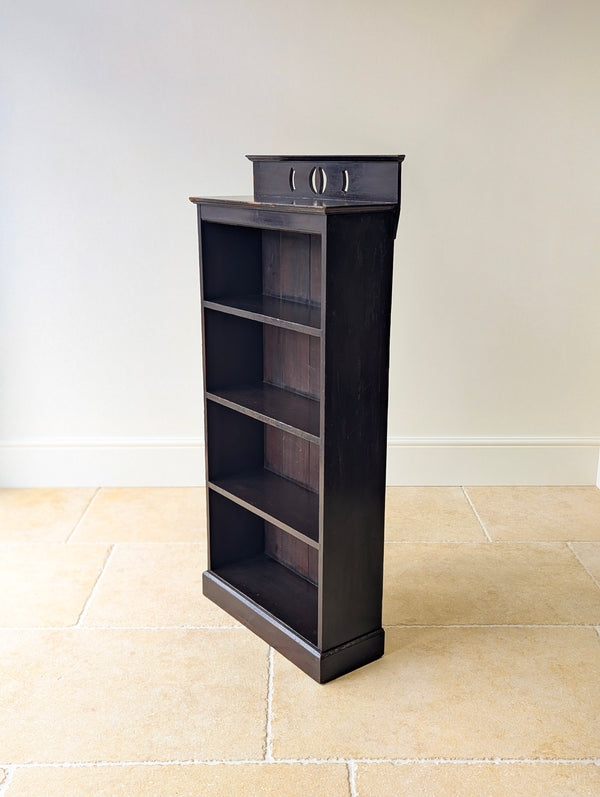 Antique Late Victorian Stained Pine Bookcase c.1890