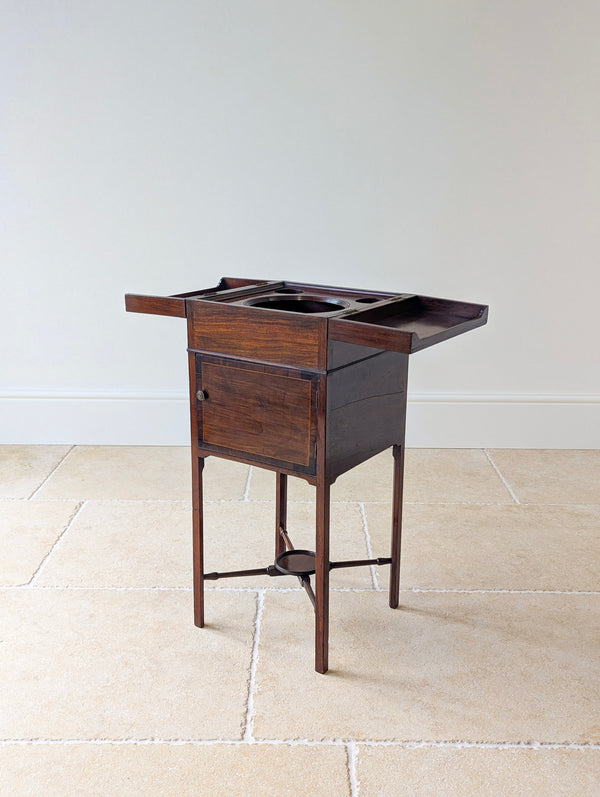 Antique Georgian Mahogany Gentleman’s Bedside Washstand c.1800