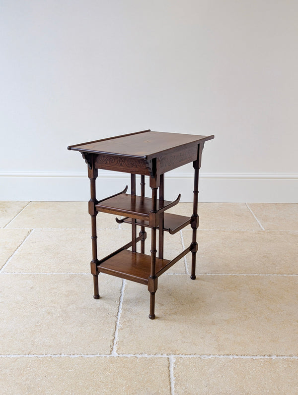 Antique Edwardian Mahogany Anglo-Japanese Pagoda Occasional Table c.1910