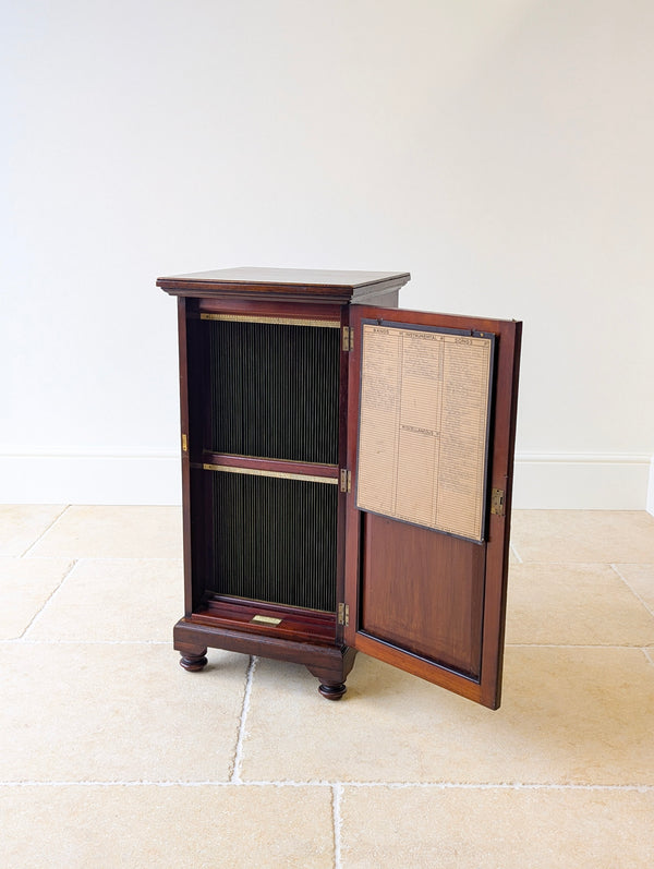 Antique Edwardian Mahogany Record Cabinet c.1910