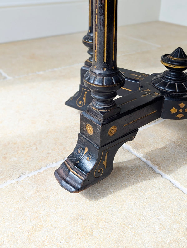 Antique Victorian Aesthetic Movement Mahogany Card Table c.1880