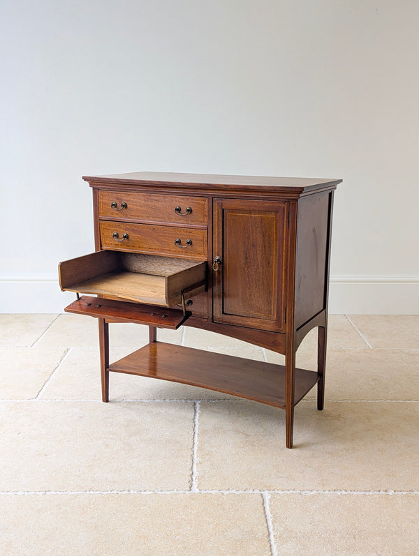 Antique Edwardian Mahogany Music Cabinet c.1910