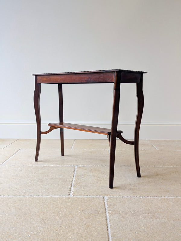 Antique Carved Oak Side Table c.1900