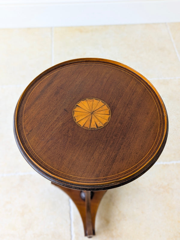 Antique Edwardian Inlaid Mahogany Wine Table c.1905
