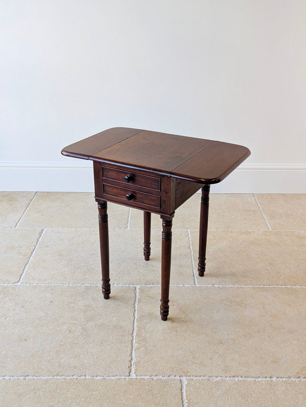Antique Early Victorian Mahogany Pembroke Work Table c.1850