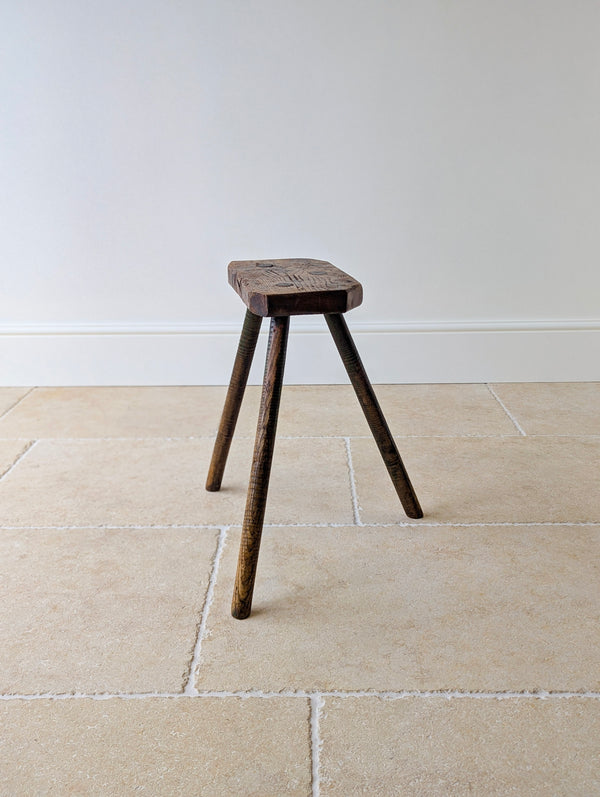Antique Victorian Elm & Ash Cutler’s Stool c.1850
