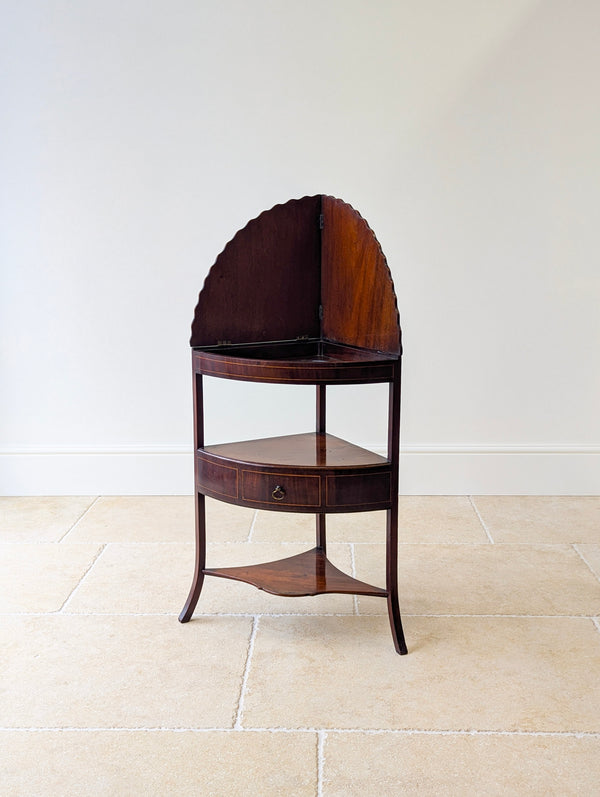Antique Georgian Mahogany Corner Stand c.1810
