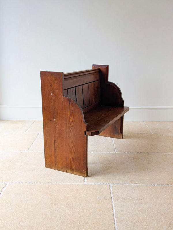Antique Victorian Pitch Pine Pew c.1890