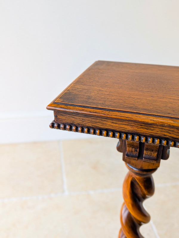 Antique Late Victorian Pair of Oak Torchères c.1890
