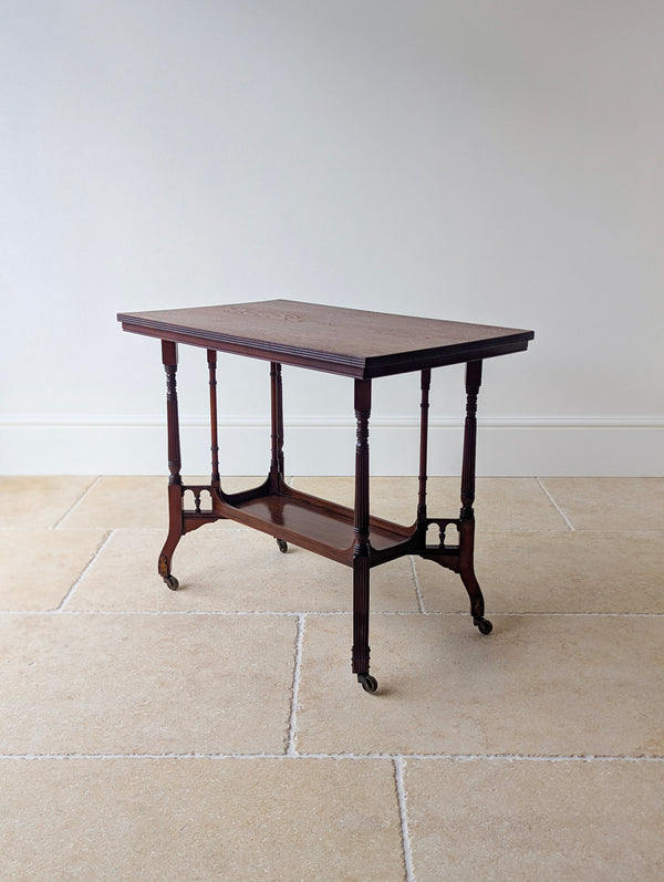Antique Victorian Aesthetic Movement Mahogany Side Table by Gregory & Co c.1880