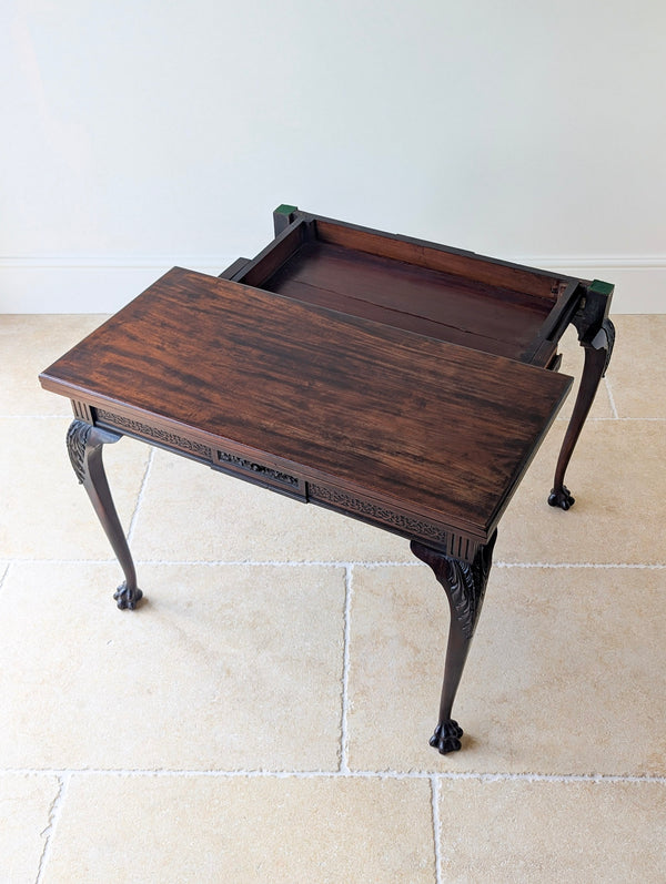 Antique Victorian Mahogany Card Table by James Shoolbred & Co. c.1890