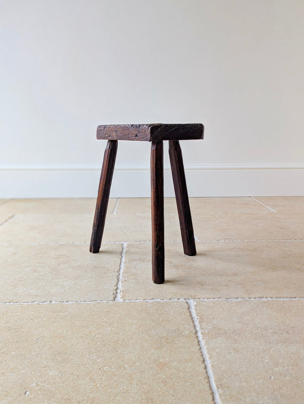 Antique Victorian Oak Birmingham Jeweller's Stool c.1860