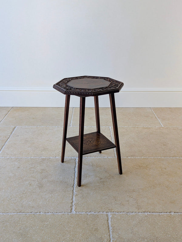 Antique Victorian Walnut Arts & Crafts Occasional Table c.1890