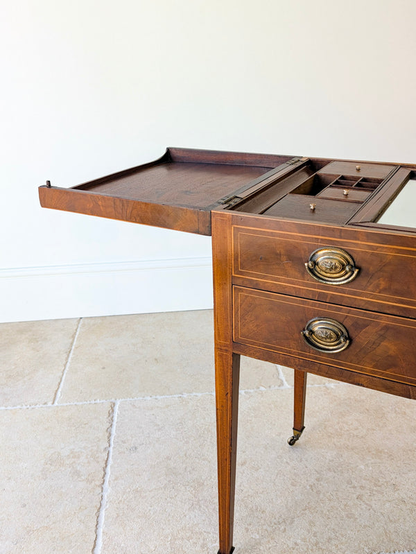 Antique Georgian Mahogany Folding Dressing Table c.1790