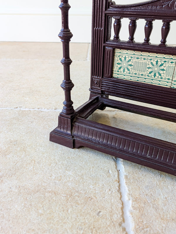 Antique Edwardian Aesthetic Movement Cast Iron Stick Stand by Coalbrookdale c.1905