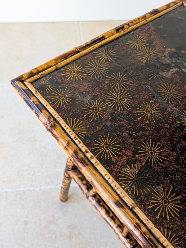 Antique Victorian Bamboo Occasional Table c.1890