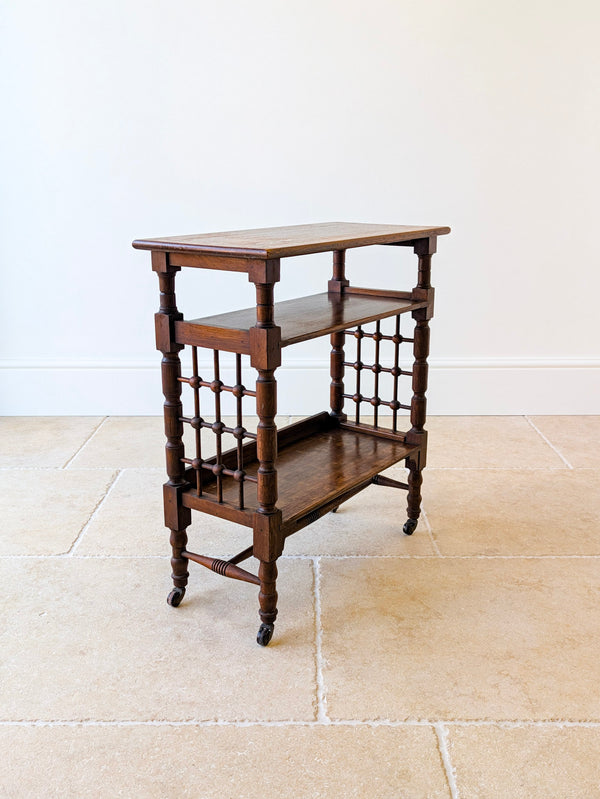 Antique Arts & Crafts Oak Liberty & Co. Reading Table Bookstand c.1900