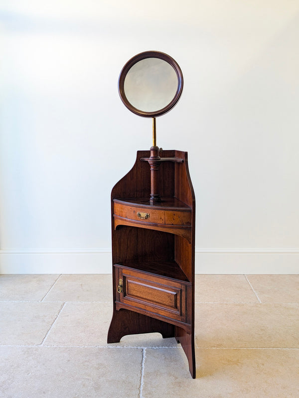 Antique Victorian Mahogany Corner Shaving Stand c.1890