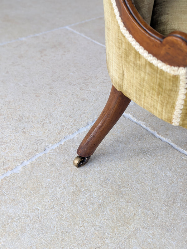 Antique Victorian Walnut Low Bedroom Chair c.1870