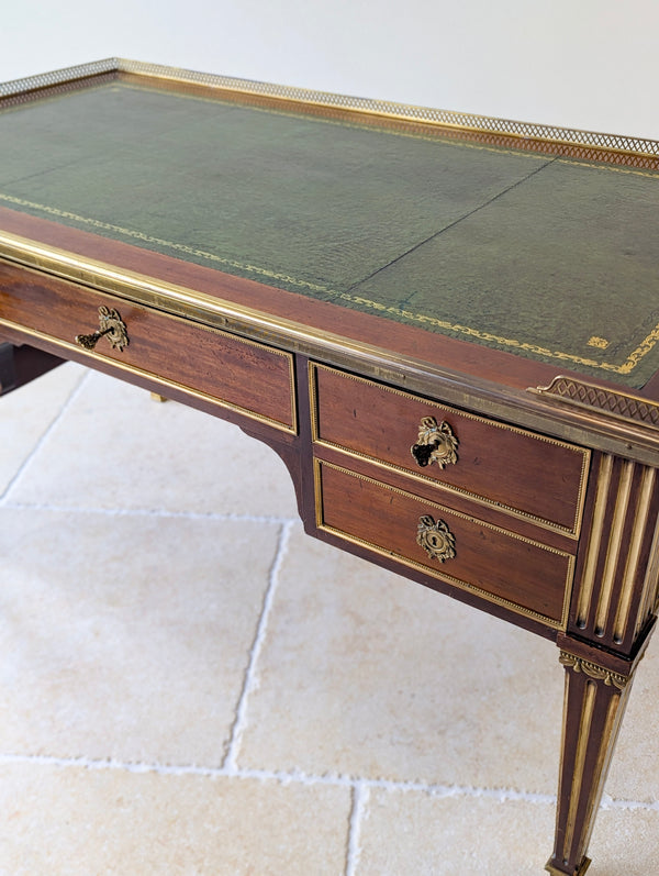 Antique Edwardian Louis XVI Style Mahogany Writing Desk by Spillman & Co. c.1910