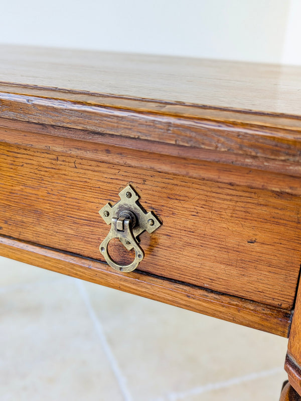 Antique Victorian Ash Writing Table by Hindley & Sons c.1880
