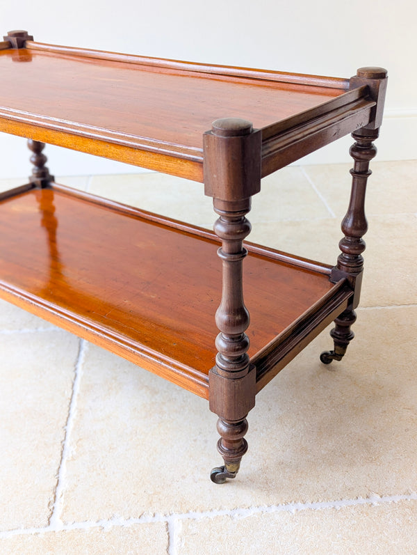 Antique Late Victorian Mahogany Two-Tier Serving Stand c.1880