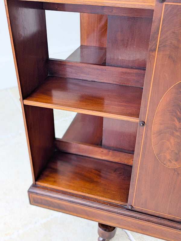 Antique Edwardian Inlaid Mahogany Revolving Bookcase c.1910