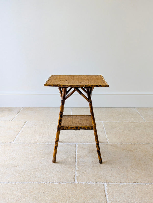 Antique Victorian Tiger Bamboo Occasional Table c.1890