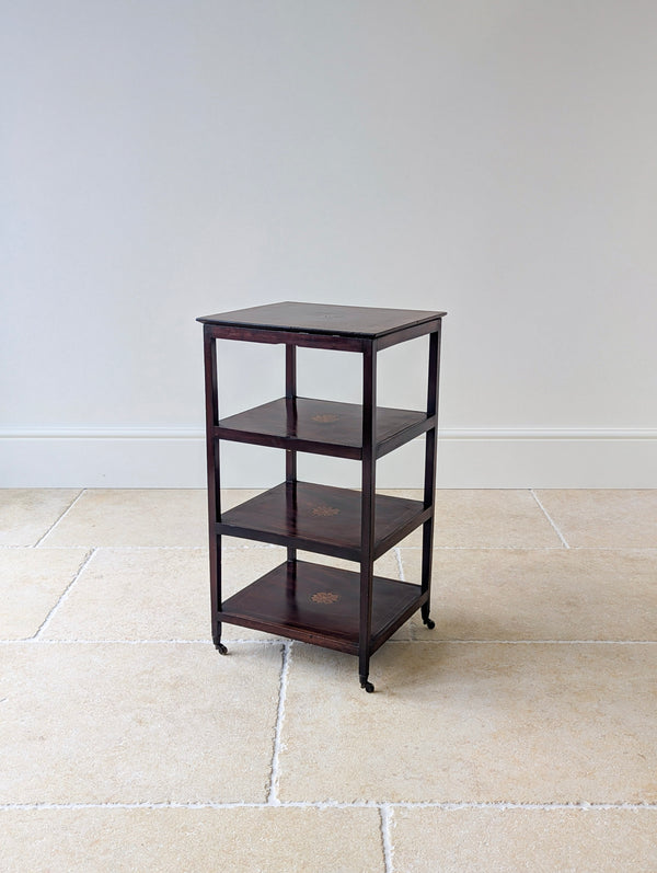 Antique Edwardian Sheraton Revival Mahogany Whatnot c.1905