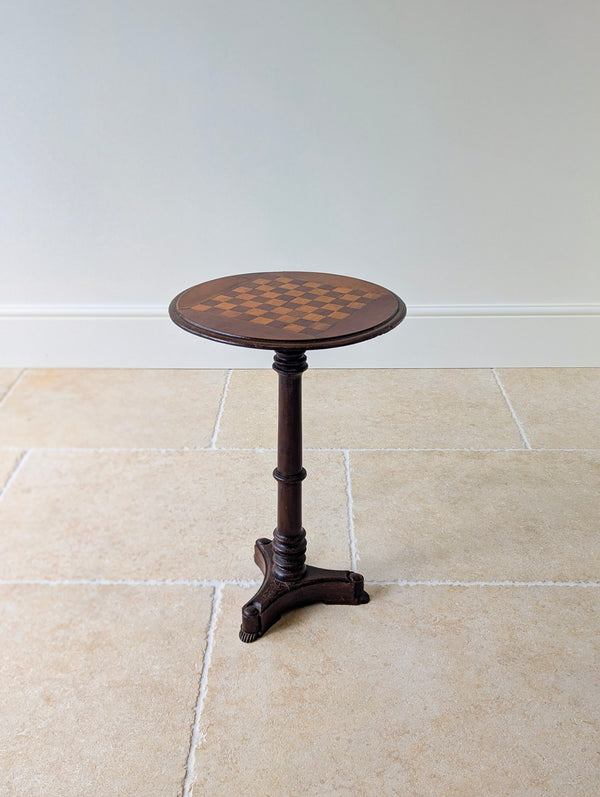 Antique Victorian Mahogany Games Table with Inlaid Chess Board c.1890