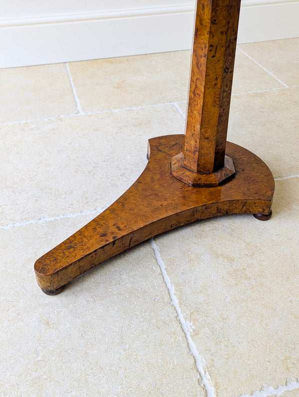 Antique George IV Burr Elm Adjustable Library Reading Table c.1830