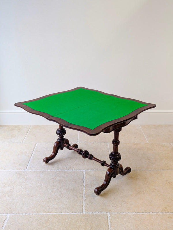 Antique Victorian Rosewood Card Table c.1860