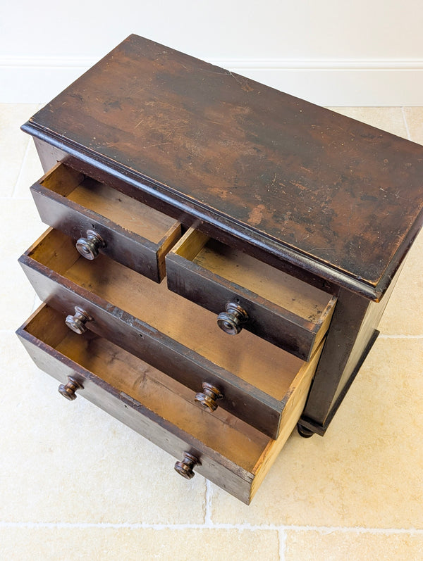 Antique Victorian Welsh Painted Pine Chest of Drawers c.1860