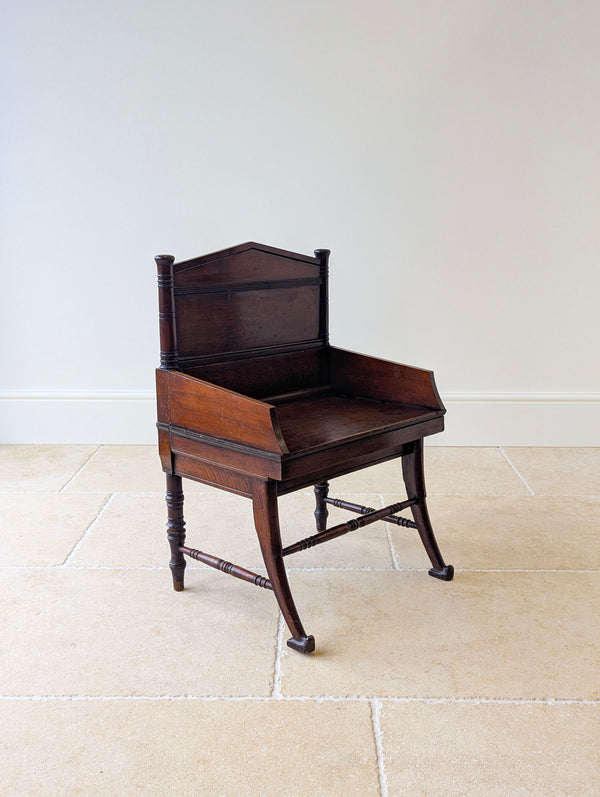 Antique Victorian Mahogany Hall Chair c.1890