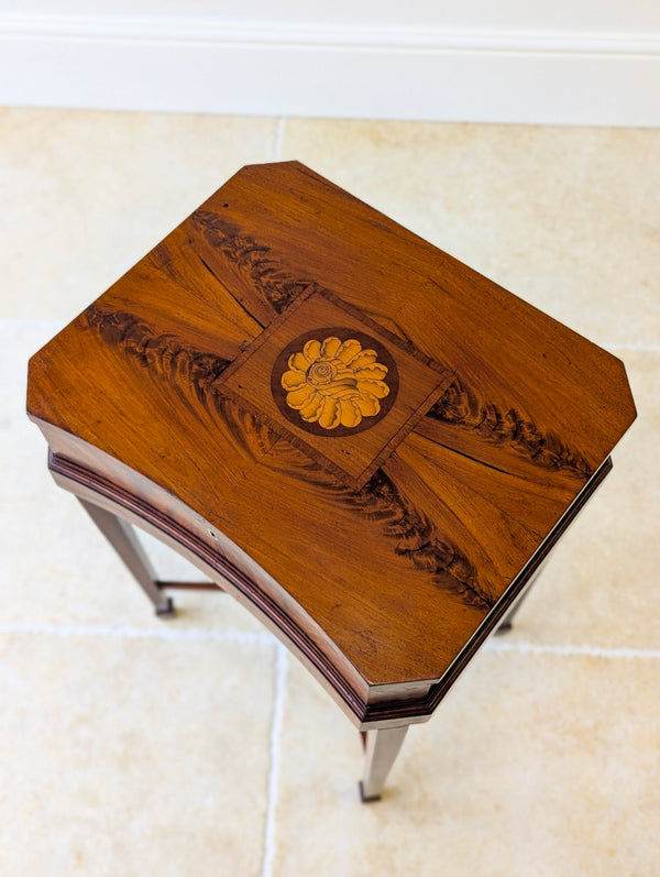 Antique Victorian Mahogany Work Box on Stand c.1880