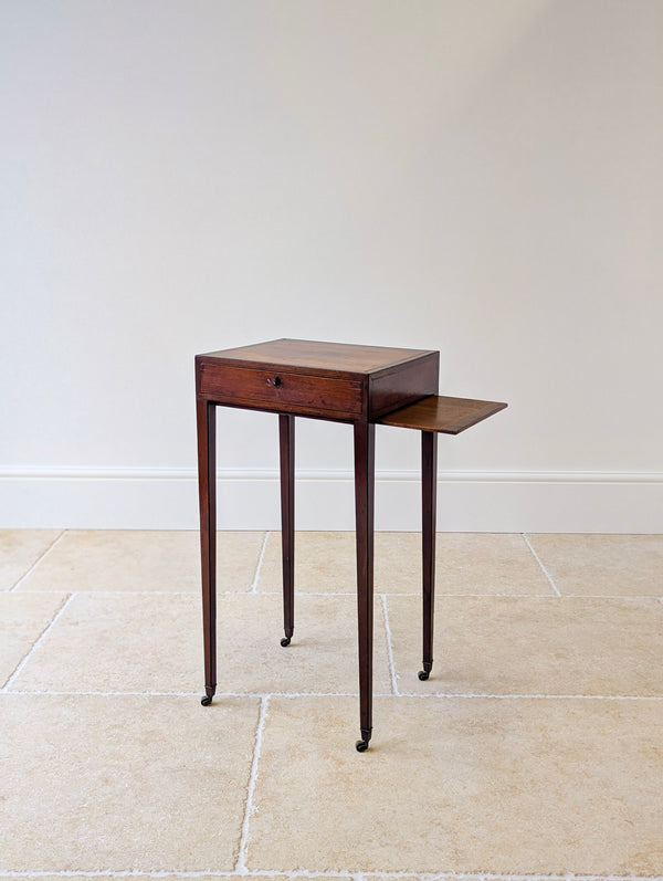 Antique Scottish Regency Satin Birch Table with Lateral Slide c.1810