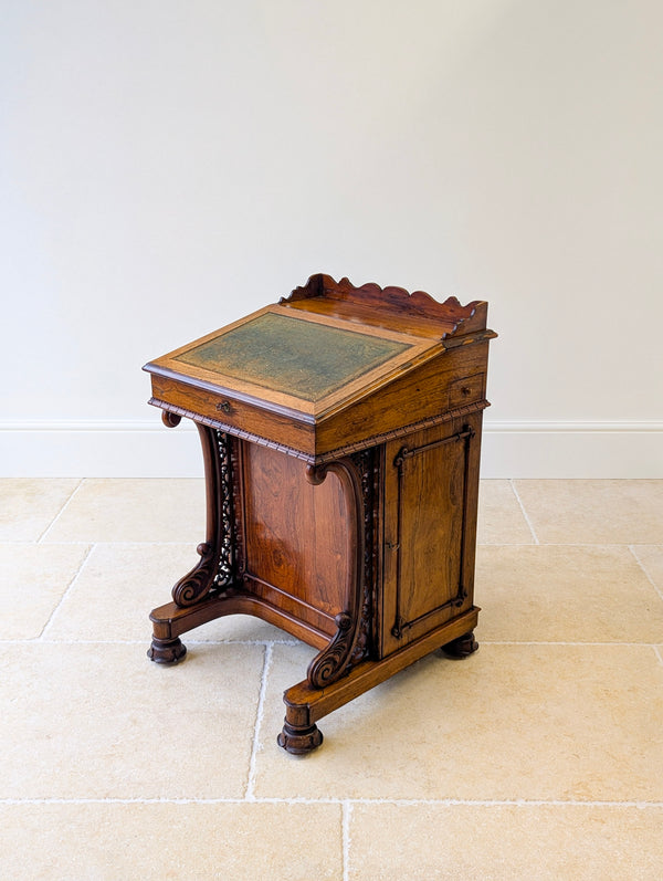 Antique William IV Rosewood Davenport Desk by W&C Wilkinson c.1835