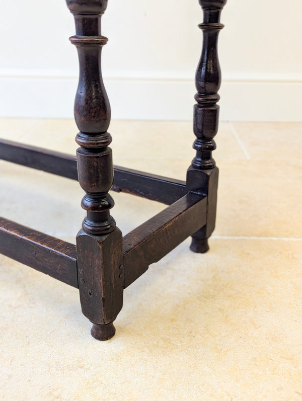 Antique Late Victorian Jacobean Revival Oak Side Table c.1890