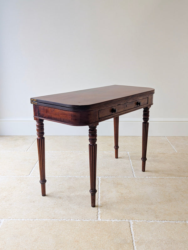 Antique Regency Mahogany Fold-Over Tea Table c.1820