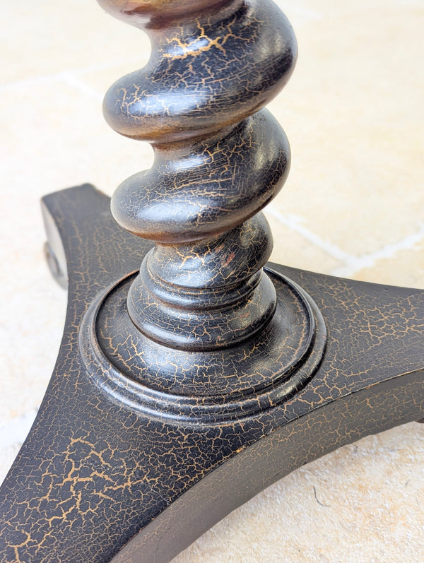 Antique Victorian Japanned Tripod Occasional Table c.1880