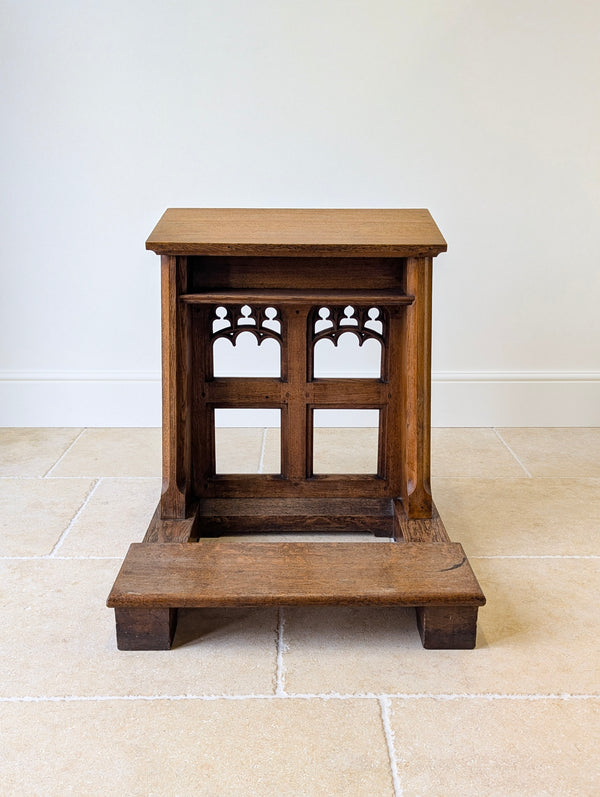 Antique Victorian Gothic Revival Oak Prie-Dieu c.1890